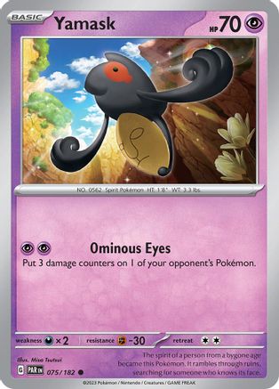 Image of Yamask 075/182  - Reverse Holofoil SV04 Paradox Rift - Common