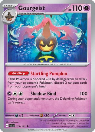 Image of Gourgeist 078/182  - Reverse Holofoil SV04 Paradox Rift - Uncommon