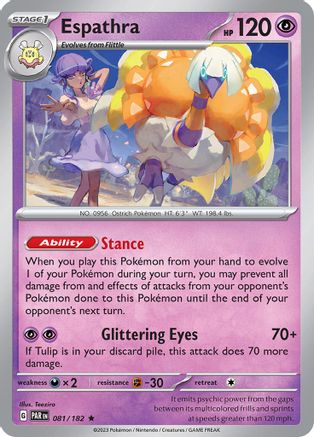 Image of Espathra 081/182  - Holofoil SV04 Paradox Rift - Rare