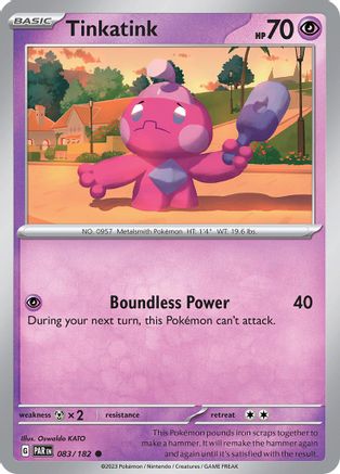 Image of Tinkatink 083/182  - Reverse Holofoil SV04 Paradox Rift - Common