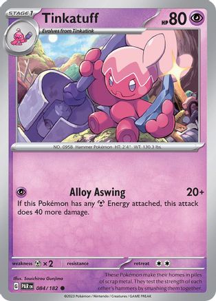 Image of Tinkatuff 084/182  - Reverse Holofoil SV04 Paradox Rift - Common