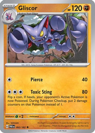 Image of Gliscor 092/182  SV04 Paradox Rift - Uncommon