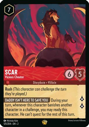 Image of Scar - Vicious Cheater (125/204) - Rise of the Floodborn Cold Foil