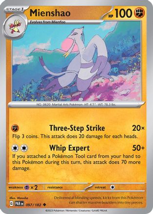 Image of Mienshao 097/182  SV04 Paradox Rift - Uncommon
