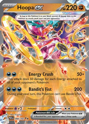 Image of Hoopa ex 098/182  - Holofoil SV04 Paradox Rift - Double Rare