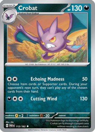 Image of Crobat 112/182  - Reverse Holofoil SV04 Paradox Rift - Uncommon