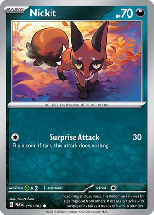 Image of Nickit 119/182  - Reverse Holofoil SV04 Paradox Rift - Common