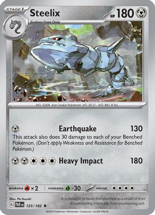 Image of Steelix 125/182  - Holofoil SV04 Paradox Rift - Rare