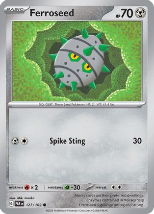 Image of Ferroseed 127/182  - Reverse Holofoil SV04 Paradox Rift - Common