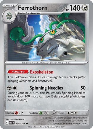 Image of Ferrothorn 128/182  - Reverse Holofoil SV04 Paradox Rift - Uncommon