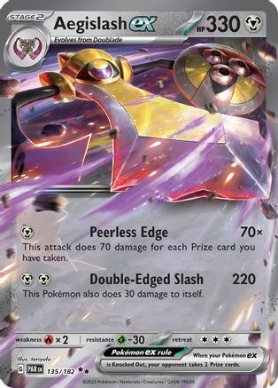 Image of Aegislash ex 135/182  - Holofoil SV04 Paradox Rift - Double Rare