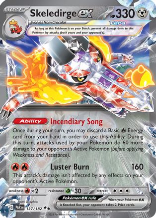 Image of Skeledirge ex 137/182  - Holofoil SV04 Paradox Rift - Double Rare