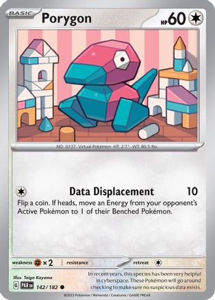 Image of Porygon 142/182  - Reverse Holofoil SV04 Paradox Rift - Common