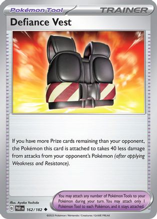 Image of Defiance Vest 162/182  - Reverse Holofoil SV04 Paradox Rift - Uncommon
