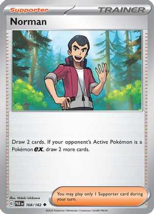 Image of Norman 168/182  - Reverse Holofoil SV04 Paradox Rift - Uncommon