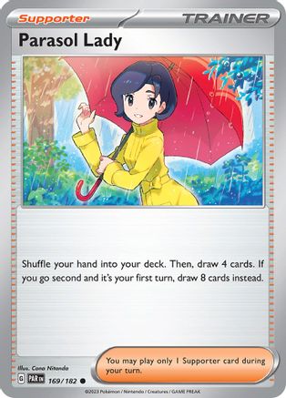 Image of Parasol Lady 169/182  - Reverse Holofoil SV04 Paradox Rift - Common