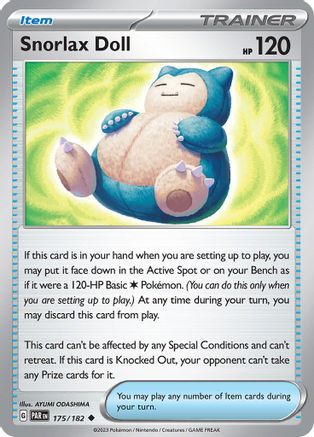 Image of Snorlax Doll 175/182  SV04 Paradox Rift - Uncommon