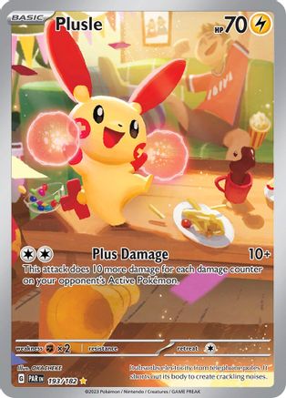 Image of Plusle 193/182  - Holofoil SV04 Paradox Rift - Illustration Rare