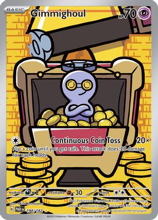 Image of Gimmighoul 198/182  - Holofoil SV04 Paradox Rift - Illustration Rare