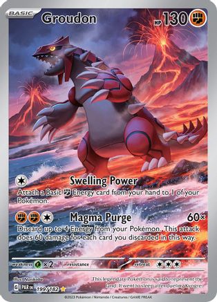 Image of Groudon 199/182  - Holofoil SV04 Paradox Rift - Illustration Rare
