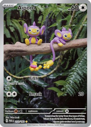 Image of Aipom 211/182  - Holofoil SV04 Paradox Rift - Illustration Rare