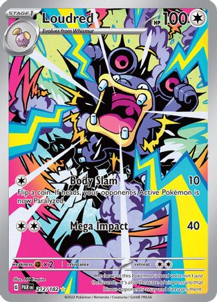 Image of Loudred 212/182  - Holofoil SV04 Paradox Rift - Illustration Rare