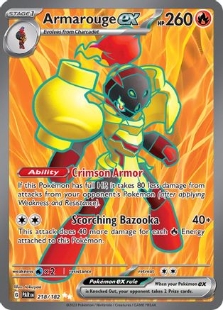 Image of Armarouge ex 218/182  - Holofoil SV04 Paradox Rift - Ultra Rare