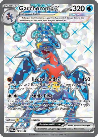 Image of Garchomp ex 219/182  - Holofoil SV04 Paradox Rift - Ultra Rare