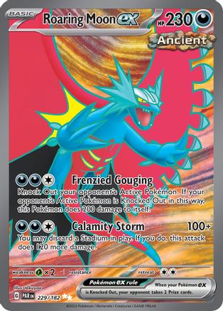 Image of Roaring Moon ex 229/182  - Holofoil SV04 Paradox Rift - Ultra Rare