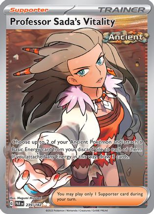 Image of Professor Sada's Vitality 239/182  - Holofoil SV04 Paradox Rift - Ultra Rare