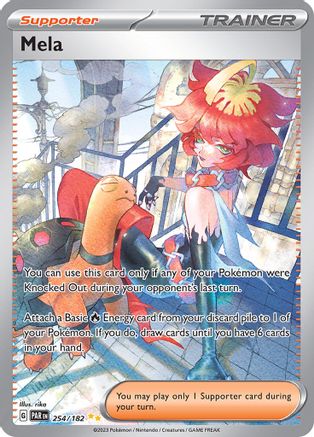 Image of Mela 254/182  - Holofoil SV04 Paradox Rift - Special Illustration Rare