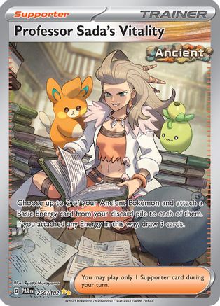 Image of Professor Sada's Vitality 256/182  - Holofoil SV04 Paradox Rift - Special Illustration Rare