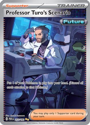 Image of Professor Turo's Scenario 257/182  - Holofoil SV04 Paradox Rift - Special Illustration Rare