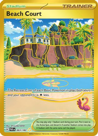 Image of Beach Court 263/182  - Holofoil SV04 Paradox Rift - Hyper Rare