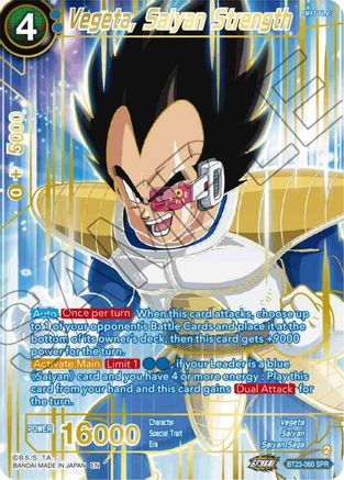 Image of Vegeta, Saiyan Strength (SPR) (BT23-060) - Perfect Combination Foil