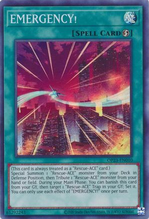 Image of EMERGENCY! (OP23-EN010) - OTS Tournament Pack 23 Unlimited