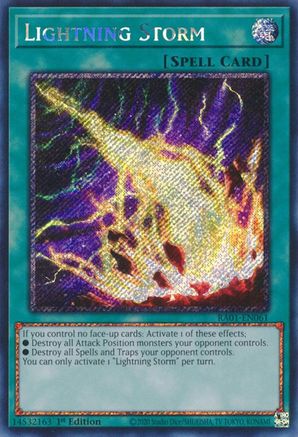 Image of Lightning Storm (Platinum Secret Rare) (RA01-EN061) - 25th Anniversary Rarity Collection 1st Edition