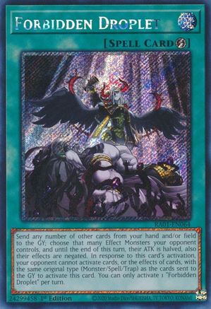 Image of Forbidden Droplet (Platinum Secret Rare) (RA01-EN064) - 25th Anniversary Rarity Collection 1st Edition