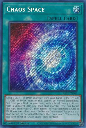 Image of Chaos Space (Secret Rare) (RA01-EN065) - 25th Anniversary Rarity Collection 1st Edition