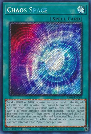 Image of Chaos Space (Platinum Secret Rare) (RA01-EN065) - 25th Anniversary Rarity Collection 1st Edition