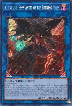 Image of Cherubini, Ebon Angel of the Burning Abyss (Platinum Secret Rare) (RA01-EN042) - 25th Anniversary Rarity Collection 1st Edition