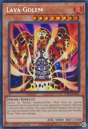 Image of Lava Golem (Secret Rare) (RA01-EN001) - 25th Anniversary Rarity Collection 1st Edition