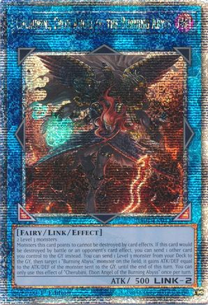 Image of Cherubini, Ebon Angel of the Burning Abyss (Quarter Century Secret Rare) (RA01-EN042) - 25th Anniversary Rarity Collection 1st Edition