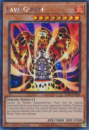 Image of Lava Golem (Platinum Secret Rare) (RA01-EN001) - 25th Anniversary Rarity Collection 1st Edition