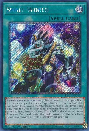 Image of Small World (Platinum Secret Rare) (RA01-EN067) - 25th Anniversary Rarity Collection 1st Edition