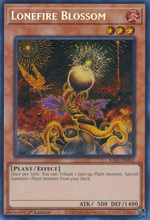 Image of Lonefire Blossom (Secret Rare) (RA01-EN002) - 25th Anniversary Rarity Collection 1st Edition