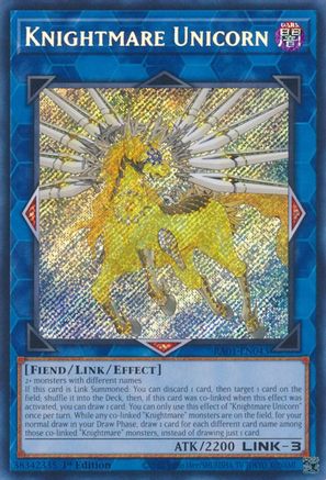Image of Knightmare Unicorn (Secret Rare) (RA01-EN043) - 25th Anniversary Rarity Collection 1st Edition