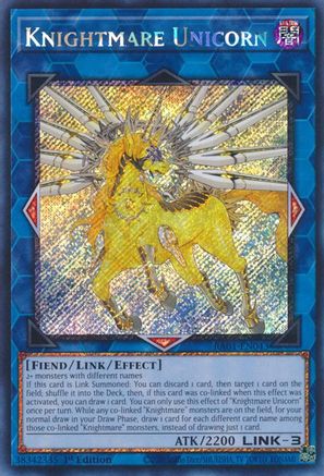 Image of Knightmare Unicorn (Platinum Secret Rare) (RA01-EN043) - 25th Anniversary Rarity Collection 1st Edition