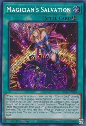Image of Magician's Salvation (Secret Rare) (RA01-EN068) - 25th Anniversary Rarity Collection 1st Edition