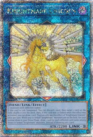 Image of Knightmare Unicorn (Quarter Century Secret Rare) (RA01-EN043) - 25th Anniversary Rarity Collection 1st Edition